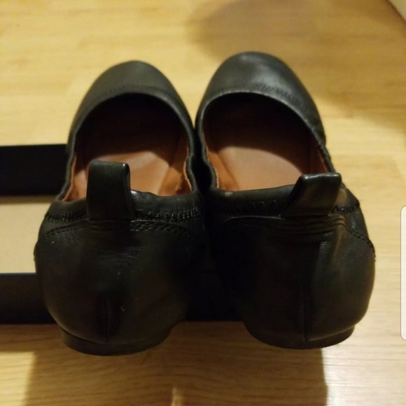 Lucky Brand Ballet Flat Black Leather Size 6 - Picture 2 of 4